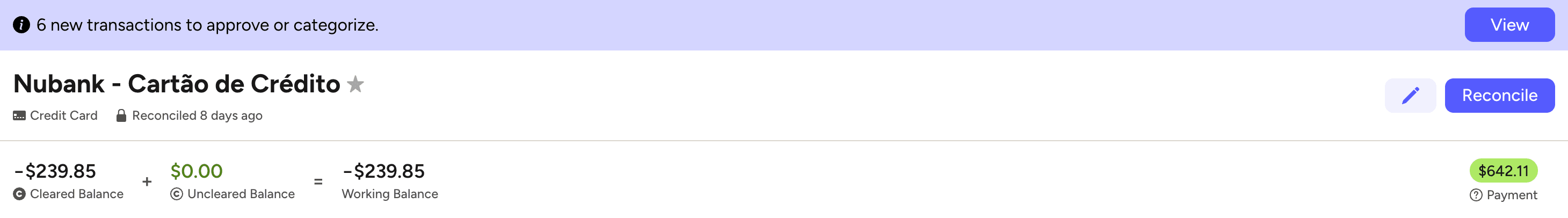 Transações bancárias aparecendo automaticamente no YNAB